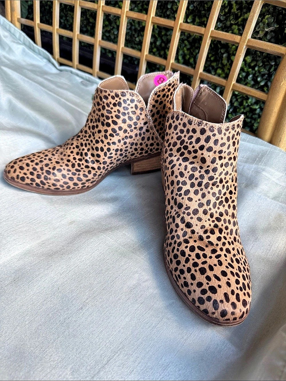Michael by Michael Shannon Leopard Print Ankle Boots US 8